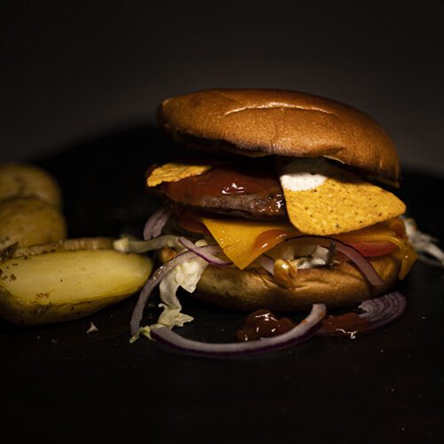 Tacco Burger mit MAHABU Straußenpatty (Rezept)